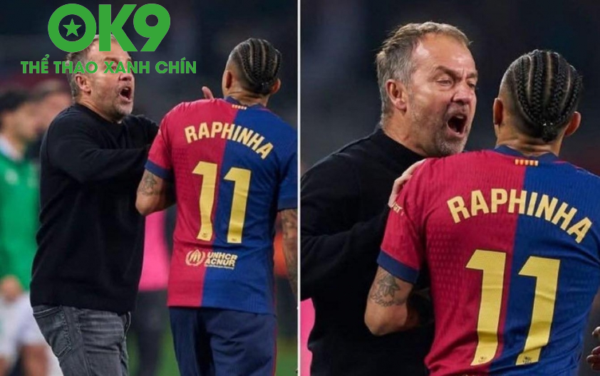 Raphinha và Flick đã xảy ra cãi vã sau trận hòa Real Betis Raphinha và Flick đã xảy ra cãi vã sau trận hòa Real Betis